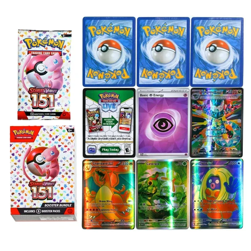 Scarlet Violet 151 Pokemon PTCG English Mega Phantasmal Flames Booster Bundle Version ME02 Trainer Box Collected Trading Cards