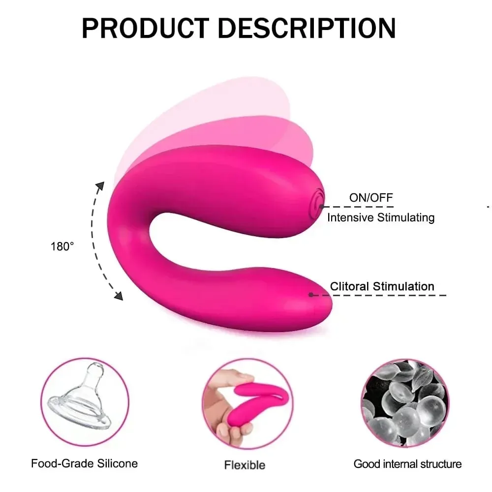 U-vorm clitorisstimulator Draagbare vrouwelijke vaginale vibrator G-spot stimulator Kleine krachtige kogelvibrator Draagbare seksspeeltjes