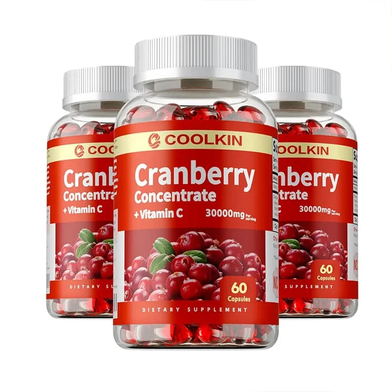 Kapsul Cranberry - Kecantikan dan Penjagaan Kulit Kesihatan Saluran Kencing Anti-penuaan Perlindungan Mata Meningkatkan Selera Makan — image 10