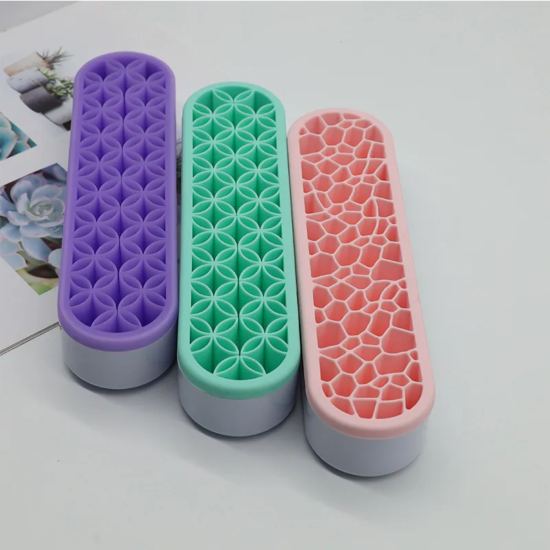 High Quality Storage Box Painting Pen Holders Silicone Storage Box Makeup Brush Holder Organizer Box for Brushes