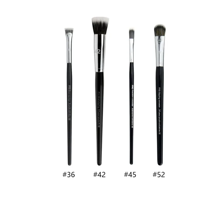4pcs/set Pro Allover Eye Shadow Makeup Brushes Lip Brow Precision Concealer Blending Domed Crease Smudge Highlight Make Up Brush