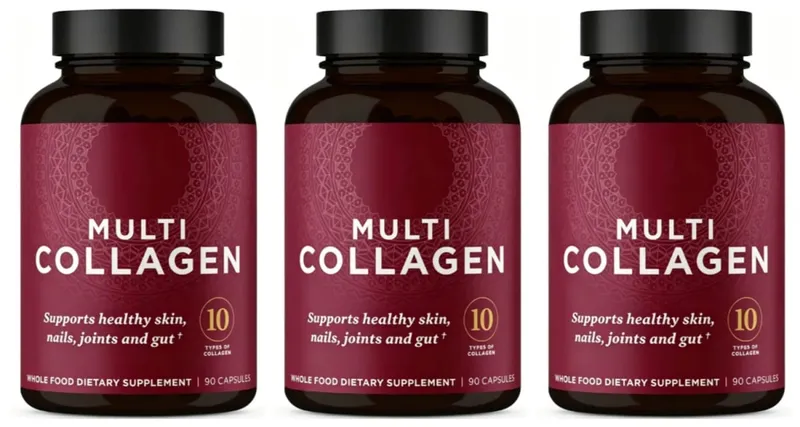 Collagen Pills Hydrolyzed Multi Collagen Supplement Supports Healthy Skin and Nails Gut Health and Joints 90 Capsules
