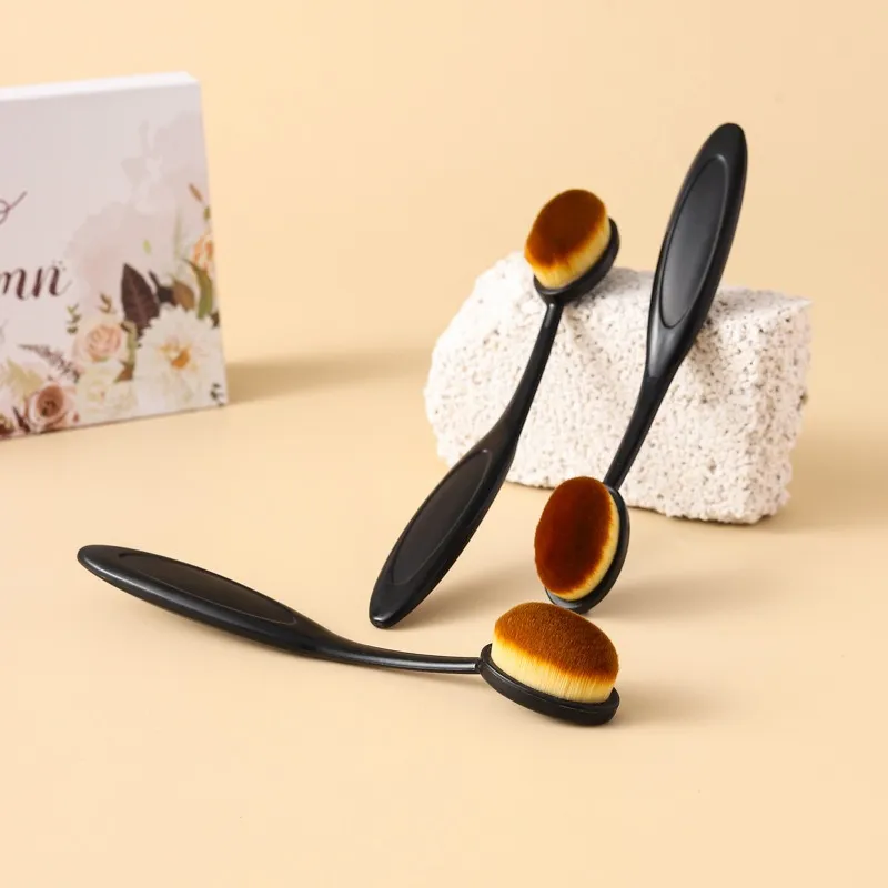 1/3 Stück großer Foundation-Pinsel, Zahnbürstenform, Make-up-Make-up-Werkzeuge für schnelles, gleichmäßiges Auftragen von Cremes und Pudern