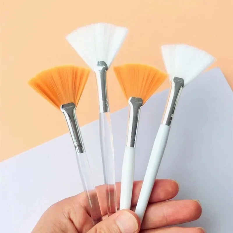 5/10pcs Fan Shape Foundation Makeup Brushes Multifunctional Facial Mask Brush Essential Oil Women Beauty Makeup Tools Brush — image 4