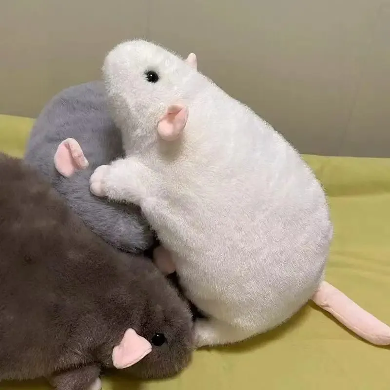 1Pcs Realistic Fancy Rat Plush Toy Stuffed Animal Doll Cute Funny Soft Pillow for Girls Birthday Gift 35/50/90cm Mouse Toy