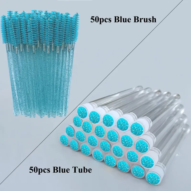 50pcs Reusable Eyelashes Brush Tube for Eyelash Extension Disposable Mascara Wands Eyebrow Brush Applicator EyeLash Brushes — image 11