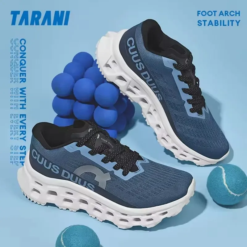 Casual Sneakers Men's Cushion Running Trainers Shock Absorbing Supercritical EVA Sneakers Breathable Fitness Athletic Shoes — image 3