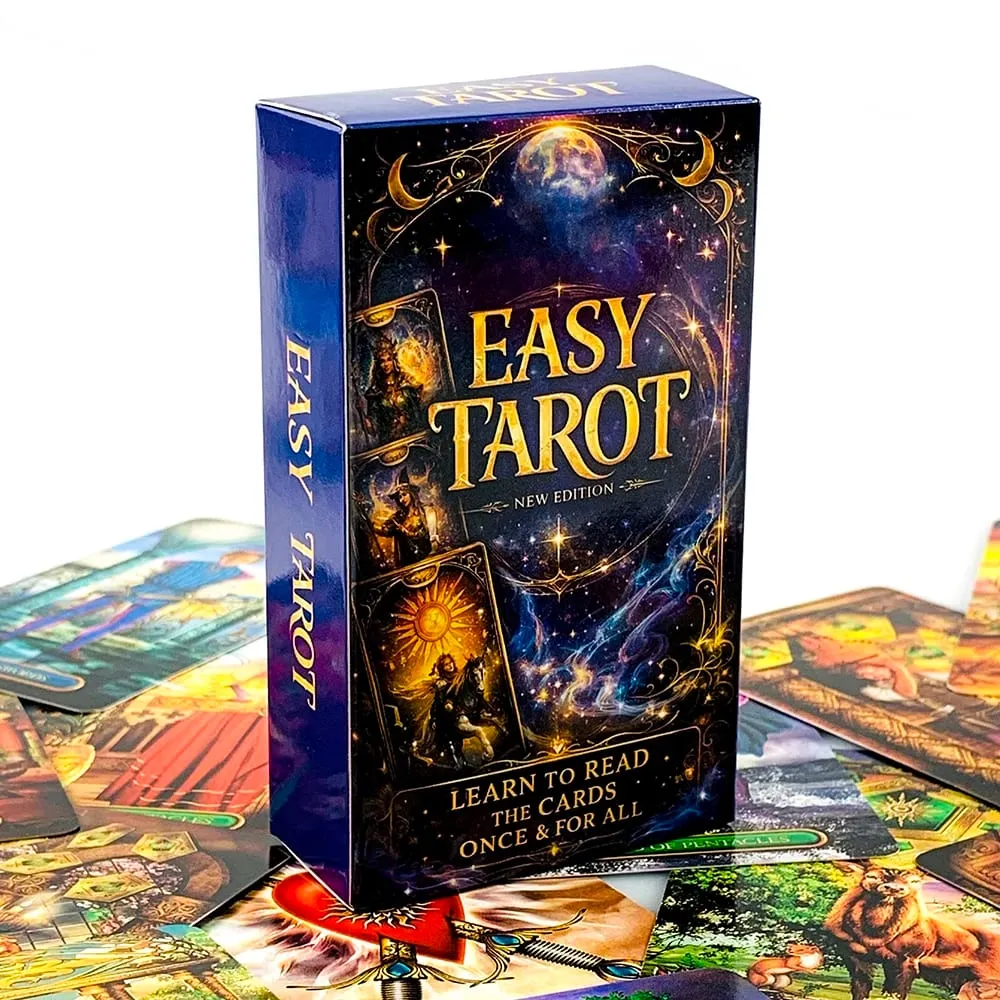 Easy Tarot Deck 78 Cards Learn To Read Tarot Cosmic Starry Sky Cards For Beginner Friendly Witch Divination Board Game Card Game — image 3