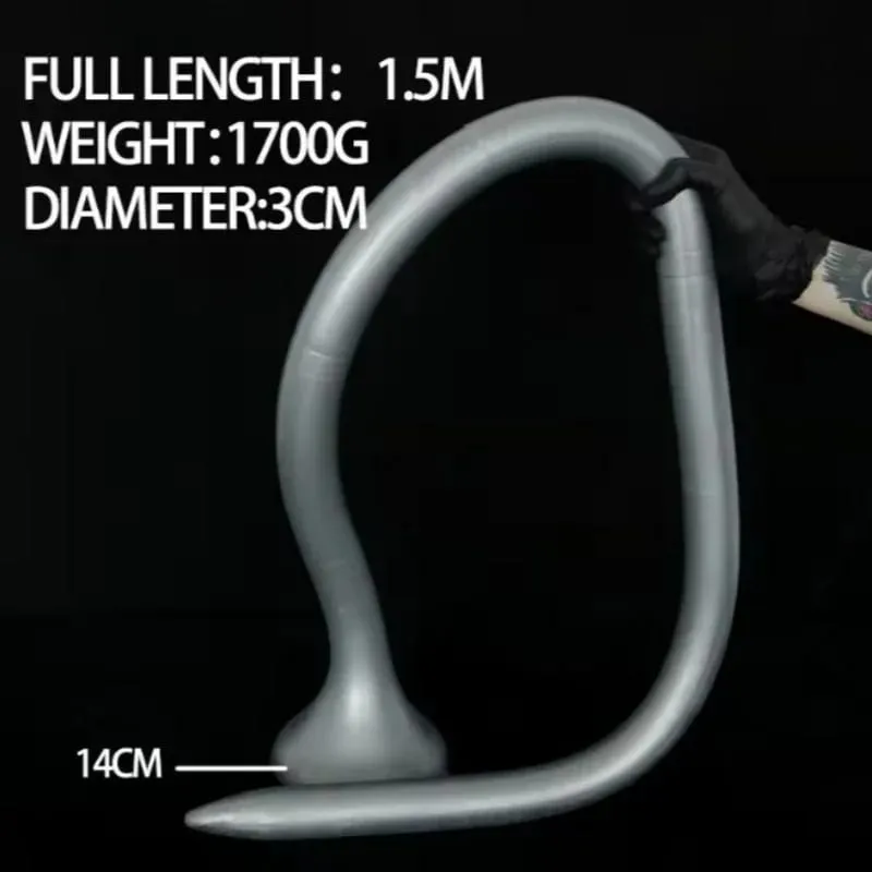 Βαθύς διεγέρτης πρωκτού Dildo 150 εκ. Σιλικόνη Μακρύ πρωκτικό βύσμα Μεγάλο πισινό βύσμα μασάζ προστάτη Αυνανιστής σεξουαλικά παιχνίδια SexShop