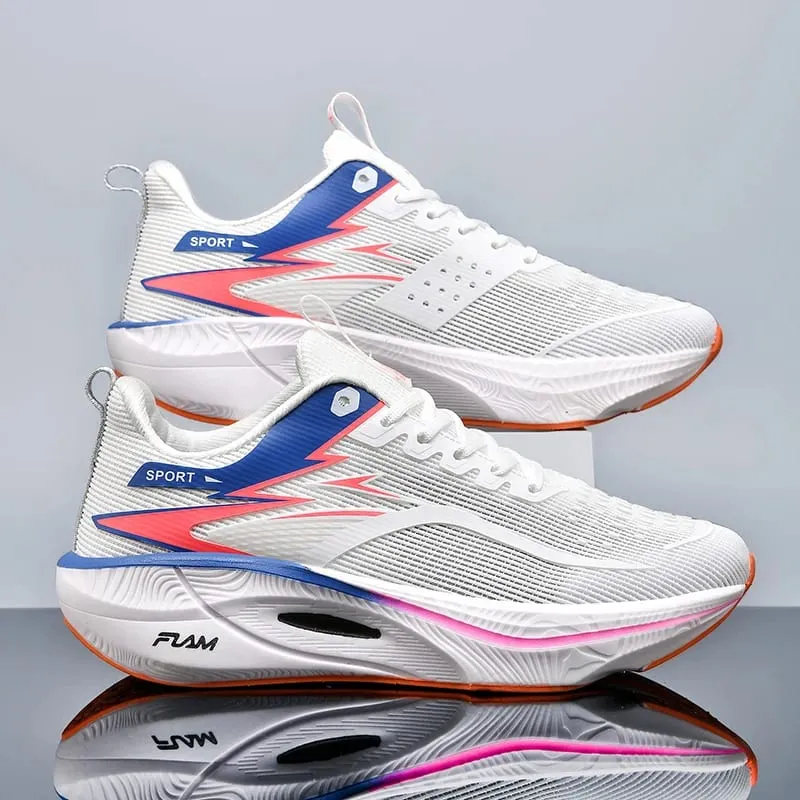 Men Running Shoes Carbon Board Speciality Marathon Sports Breathable Lightweight Women's Comfortable Athletic Nonskid Sneakers — image 15
