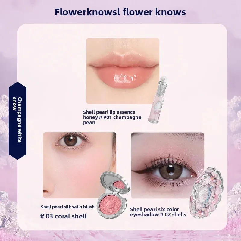 Flowerknows make-up Dárkové sady Little Angel Bunny Zahradní mušle Šperky Glaze na rty Tvářenka Flower Know SWEETIE BEAR Blush korektor