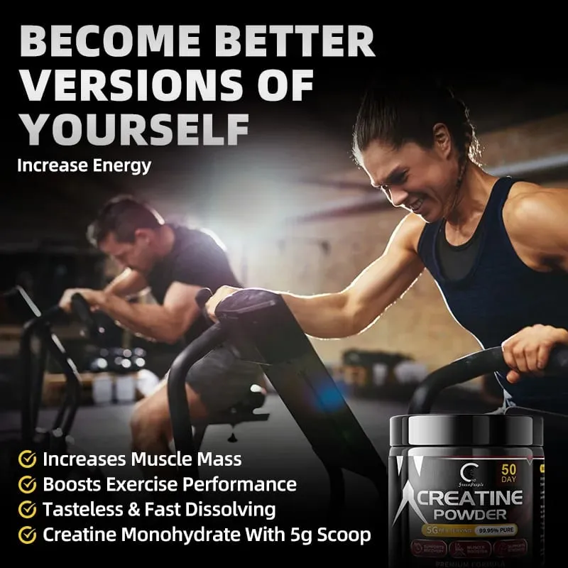 Poudre de créatine pré-entraînement pour hommes et femmes – Soutien à la performance cognitive et à l'exercice – Certifié NSF pour le sport – 150 g