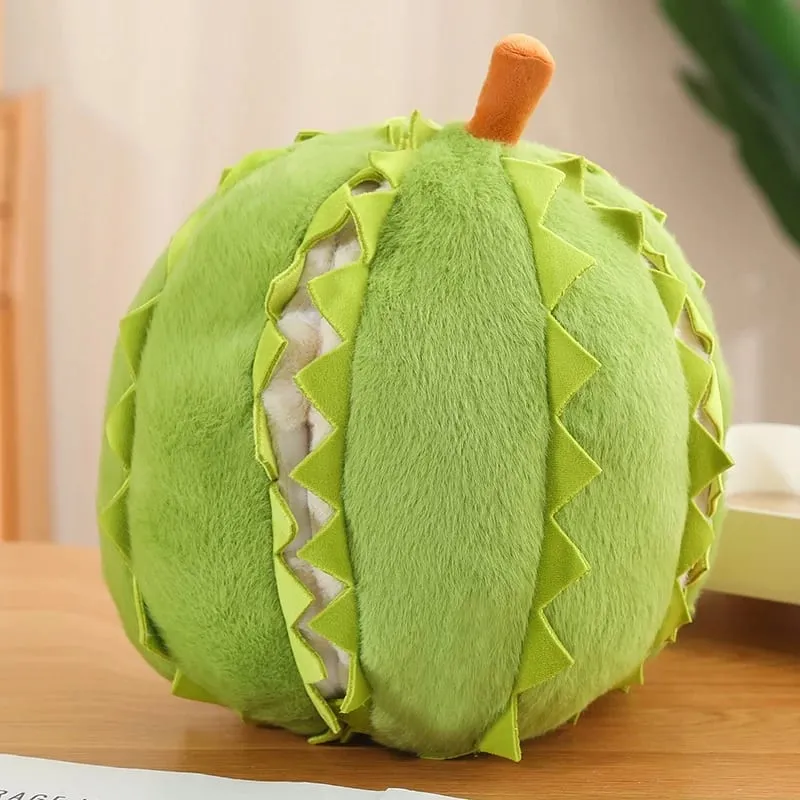 30cm Whole Durian Plush Toy Pillow Stuffed Doll Soft Cuddly Durian Shaped Cushion for Home Decor And Gifting