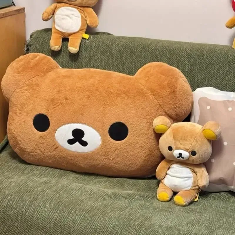 44cm Cute Rilakkuma Plush Toy Back Support Detachable Cover Bedside Large Pillow Comforter Washable Sleeping Pillow Gifts — image 4