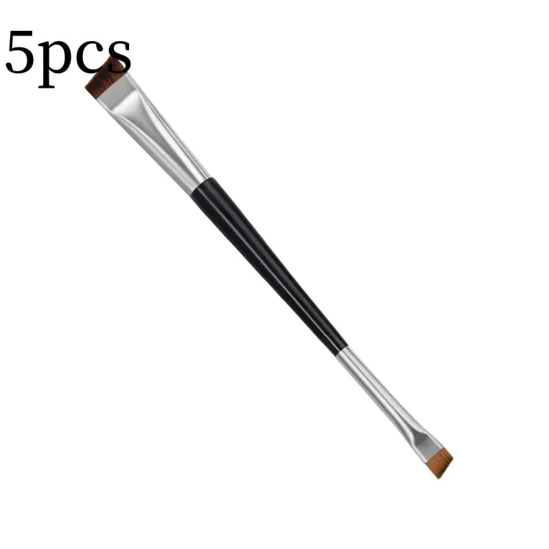5/10pcs Double End Eyebrow Brush Eyeliner Angled Flat Head Blade Eye Liner Brow Contour Blending Makeup Brushes Make Up Tool