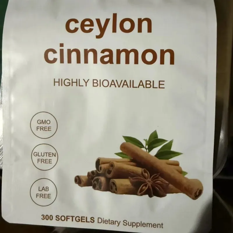 300pcs Ceylon Cinnamon Softgels Pure Ingredients Dietary Supplement for Balanced Nutrition Immune Support Easy Digest