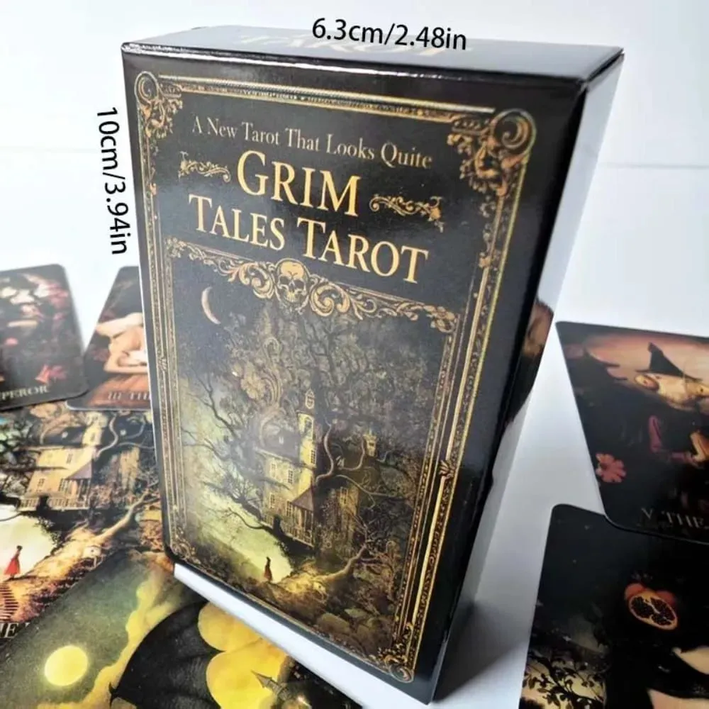 Grim Tales Tarot Deck - 10.3*6cm 78-Card RWS Gothic Fairy Tale Cards for Shadow Work Dark Fantasy Illustrated