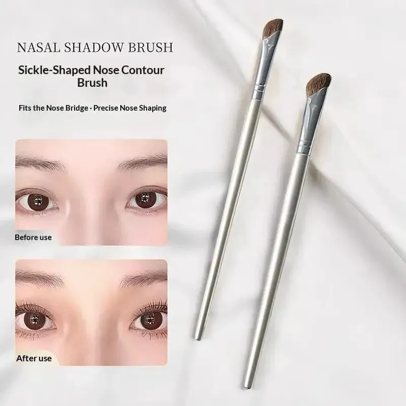 Nose Contour Brush Flat Nose Contour Brush Angled Contour Makeup Brush Natural Hair Angled Contour Shadow Smudge Makeup Brushes