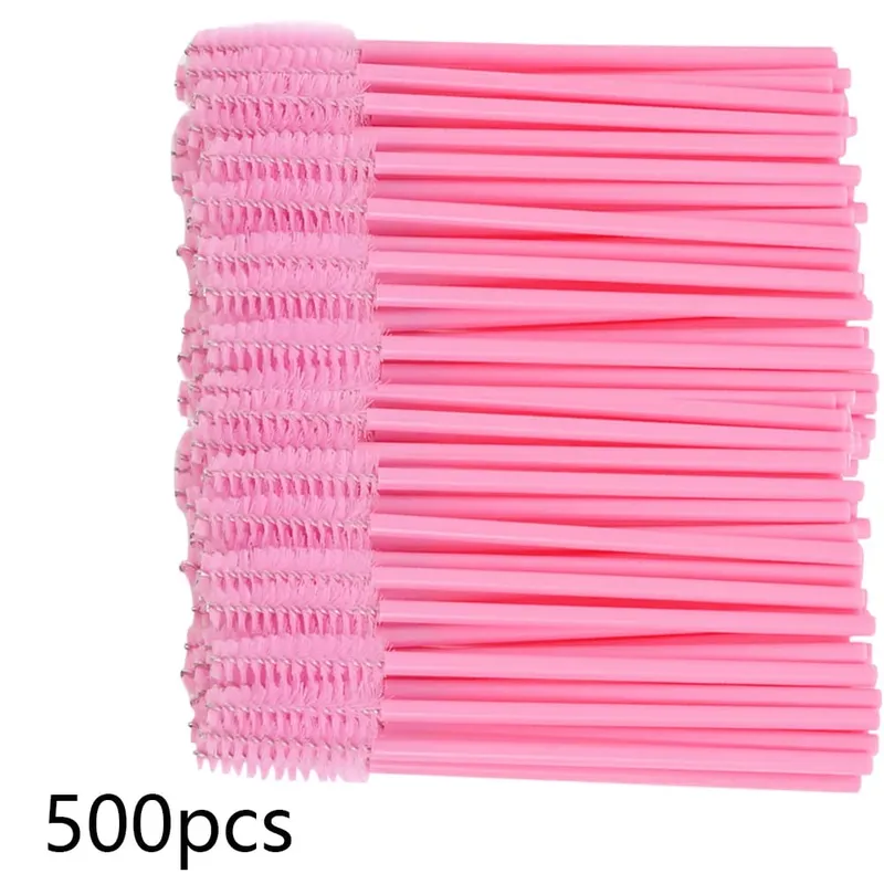 500/1000pcs Eyelash Brush Applicator Χονδρική Lash Mascara Wands Brushes For Eyelash Extension Eyebrow Spoolies Beauty Tools