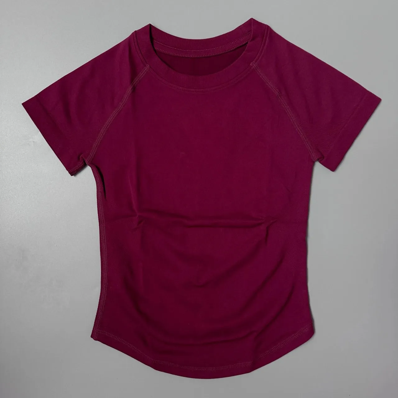 Women Elastic Slim Short Sleeve T-Shirt Soft Breathable Casual Top for Gym Yoga Jogging Fitness Daily Wear — image 10