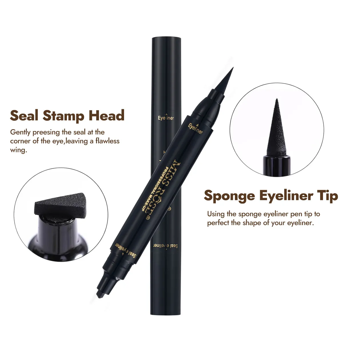Black Eyeliner Liquid Long Lasting Eyeliner Pen Rich Delicate Color Smooth Application Daily Eye Makeup Cosmetic Pen — image 3