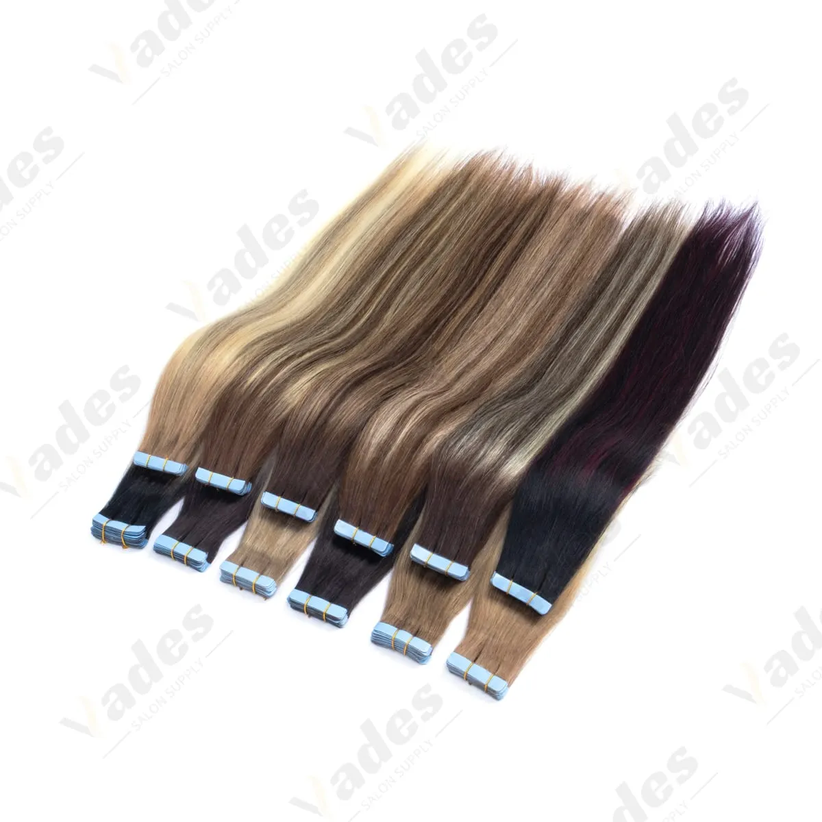 20 Inch Seamless Tape in Hair Extensions Human Hair Soft Invisible Black to Light Gray Color in Human Hair Extensions 30g/20pcs