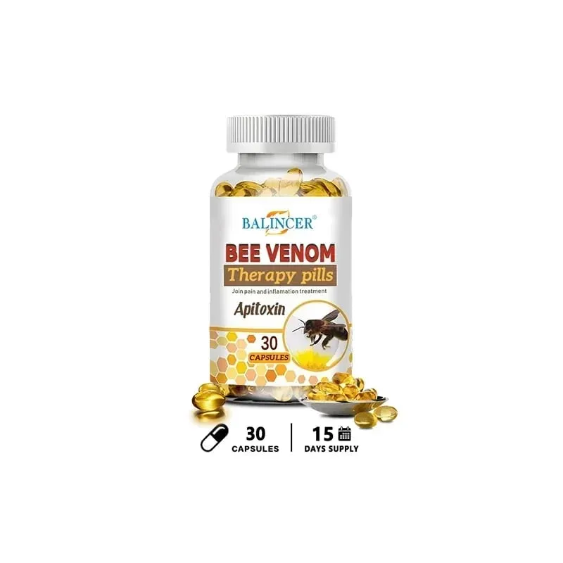 Bee Venom Extract Capsules for Relieve Joint & Knee Pain Relieve Discomfort of Bones and Joint Non-GMO