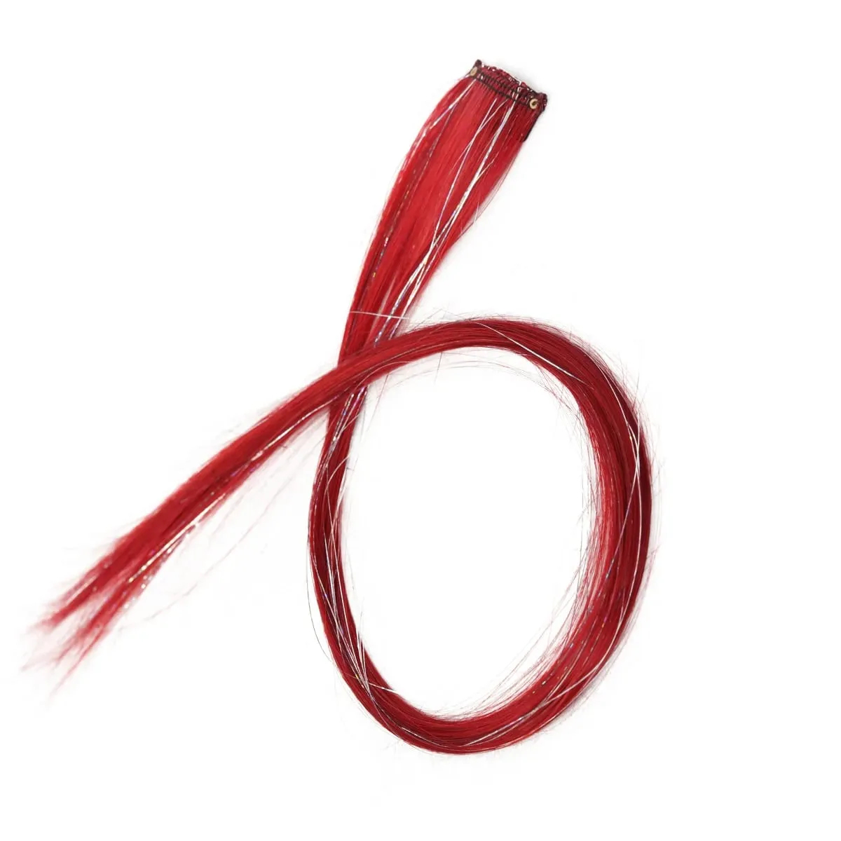 1pcs 24inch Colored Clip in Hair Extensions Long Straight Colorful Highlights Hair Pieces Synthetic Rainbow Hairpieces for women — image 11