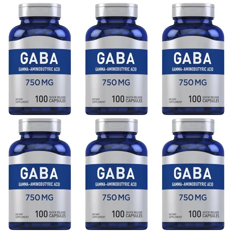 750mg Gamma-Aminobutyric Acid 100 Quick Release Capsules Non-GMO & Gluten Free Dietary Supplement for adult — image 12