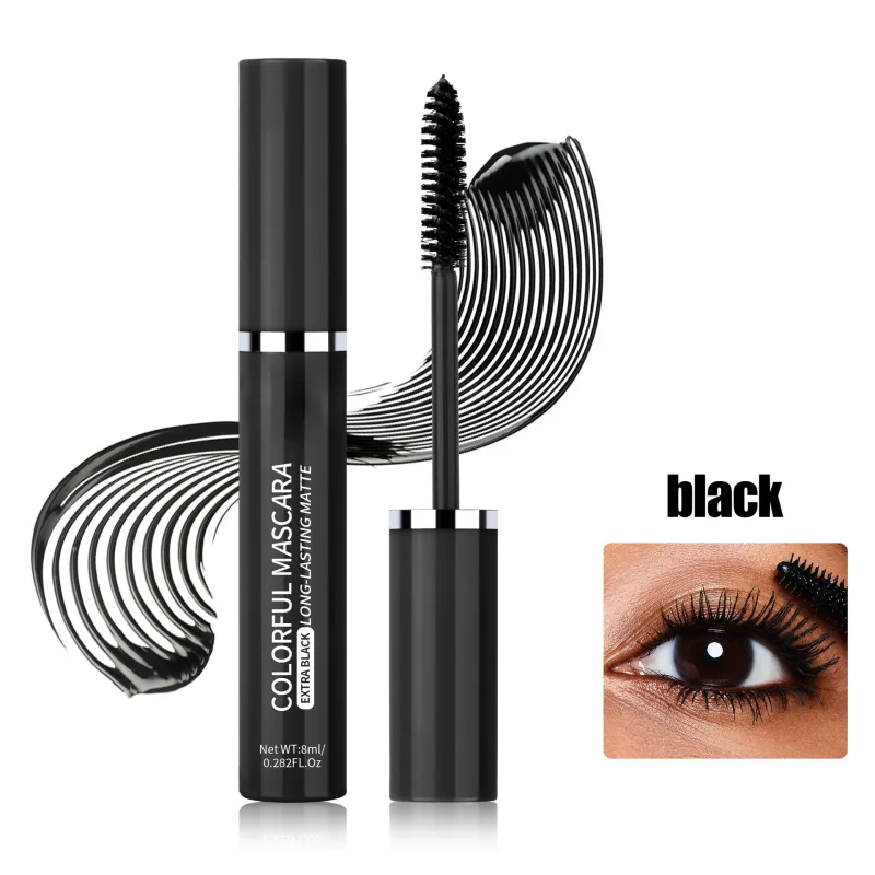 Ciglia mascara colorate Blu Rosa Verde Mascara impermeabile colorato Affascinante mascara arricciacapelli a lunga durata Trucco natalizio per occhi