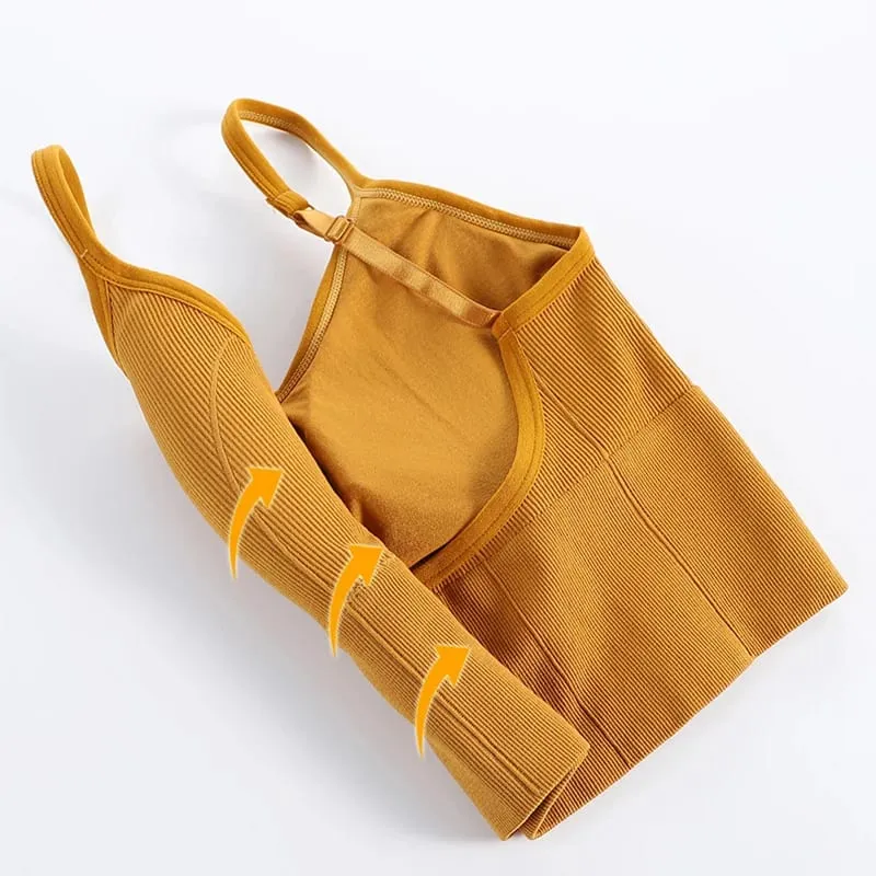 Sexy Backless Bralette Active Bra for Women Seamless Padded Bra Women Lingerie Cotton Wireless Long Tops Brassiere Bra — image 6