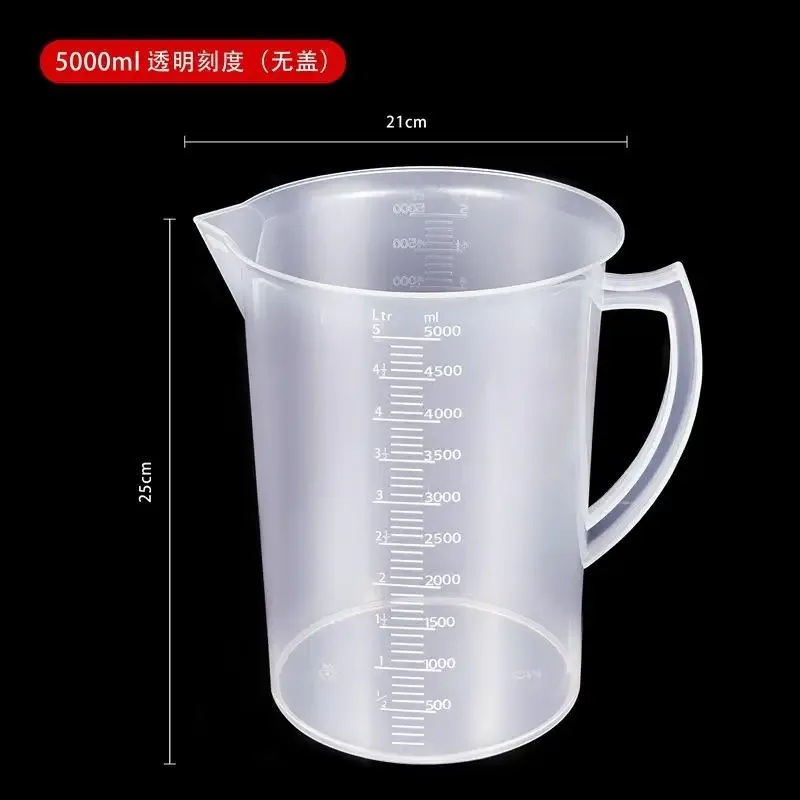 100-5000ml Thickened Plastic Measuring Cup with Scale Food Grade Measuring Cup Experimental Measuring Cup Beaker Plastic Cup