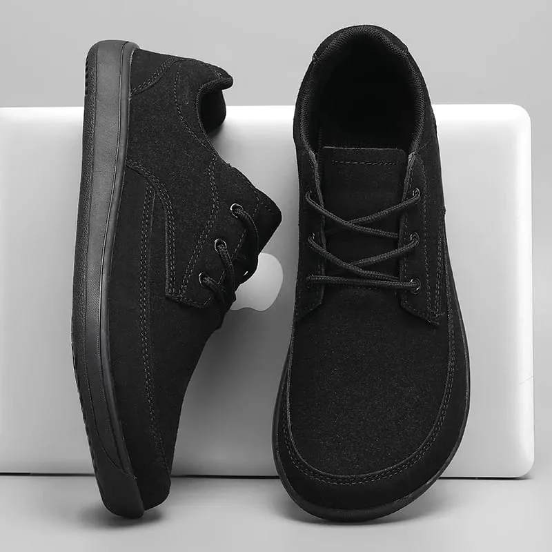Mænd ruskind Casual sko med bred tå Beige tyk sål Snøresko vandresko Passer også til designer retro stil denim støvler størrelser