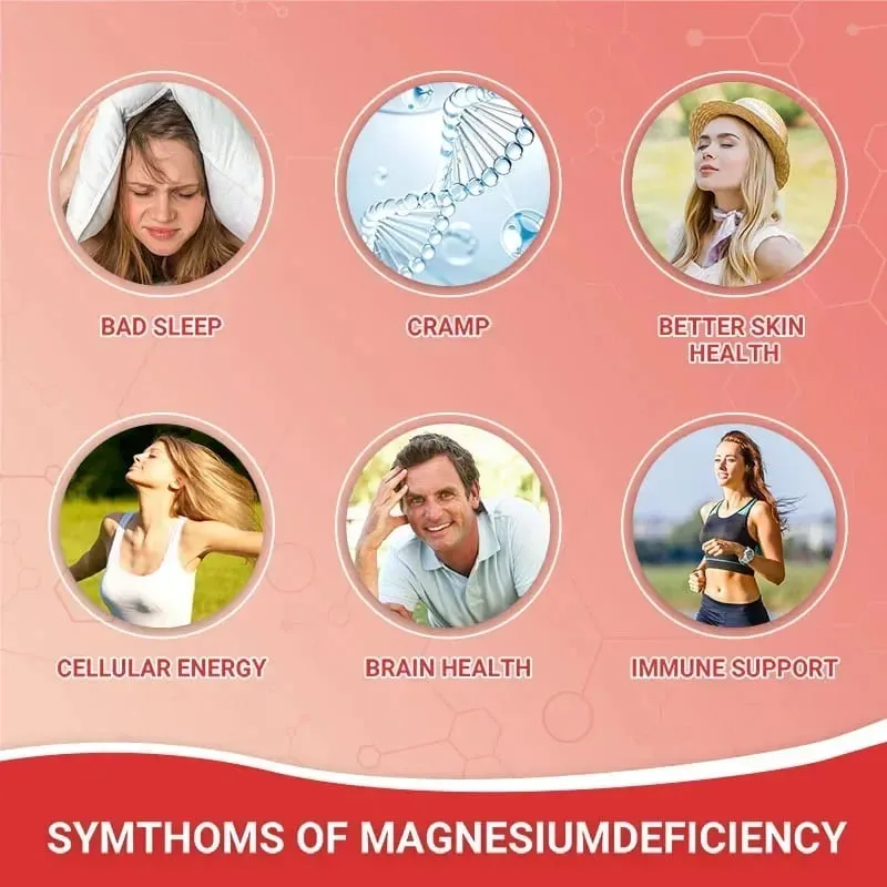Magnesium Glycinate Gummies - For Sleep Reduce Leg Cramps & Muscle Pain Promote Physical and Mental Relaxation Boosts Energy