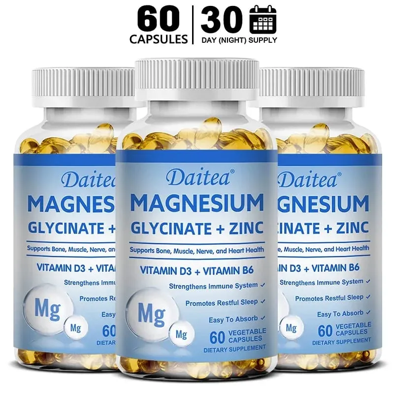 Daitea Magnesium Glycinate at Zinc Dietary Supplement - Bone Nerve Immune Support - Angkop para sa Mga Lalaki at Babae — image 8