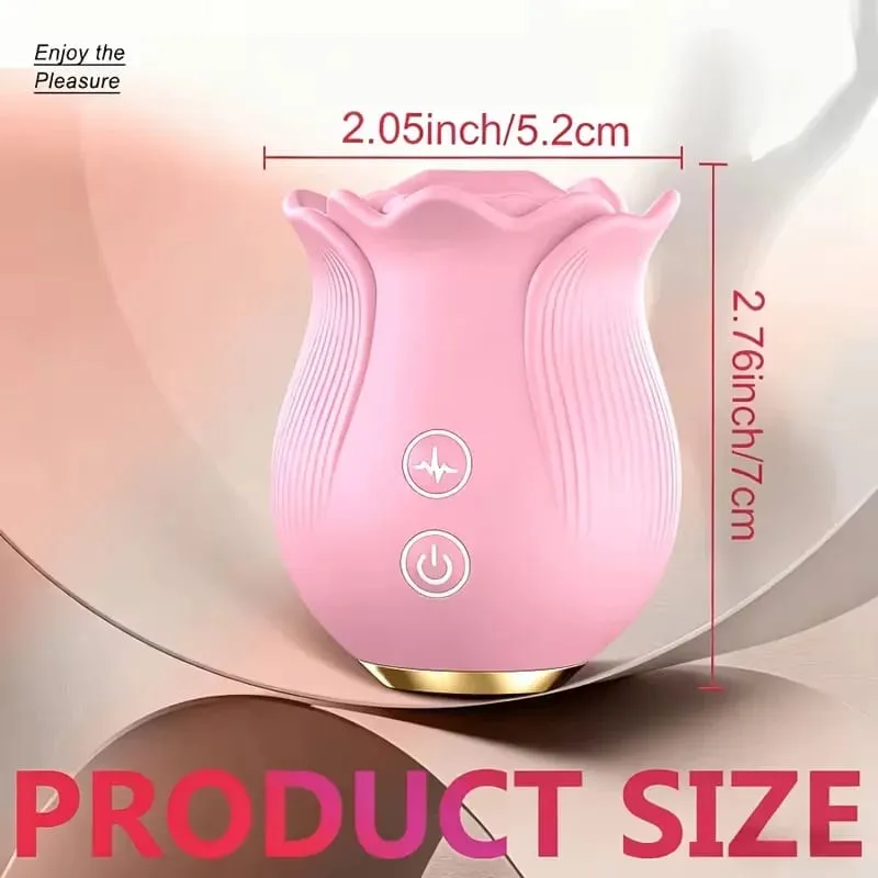 Rose Shape Vagina Sucking Vibrator Intimate Good Nipple Sucker Oral Licking Clitoris Stimulation Powerful Sex Toys for Women — image 3