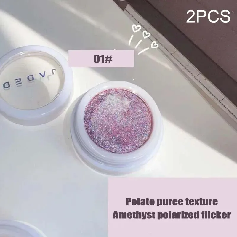 Monochrome Glitter Eyeshadow Gold Shining Brighten Eyes Makeup Long Lasting Eye Brightening Makeup Pearlescent Shimmer EyeShadow
