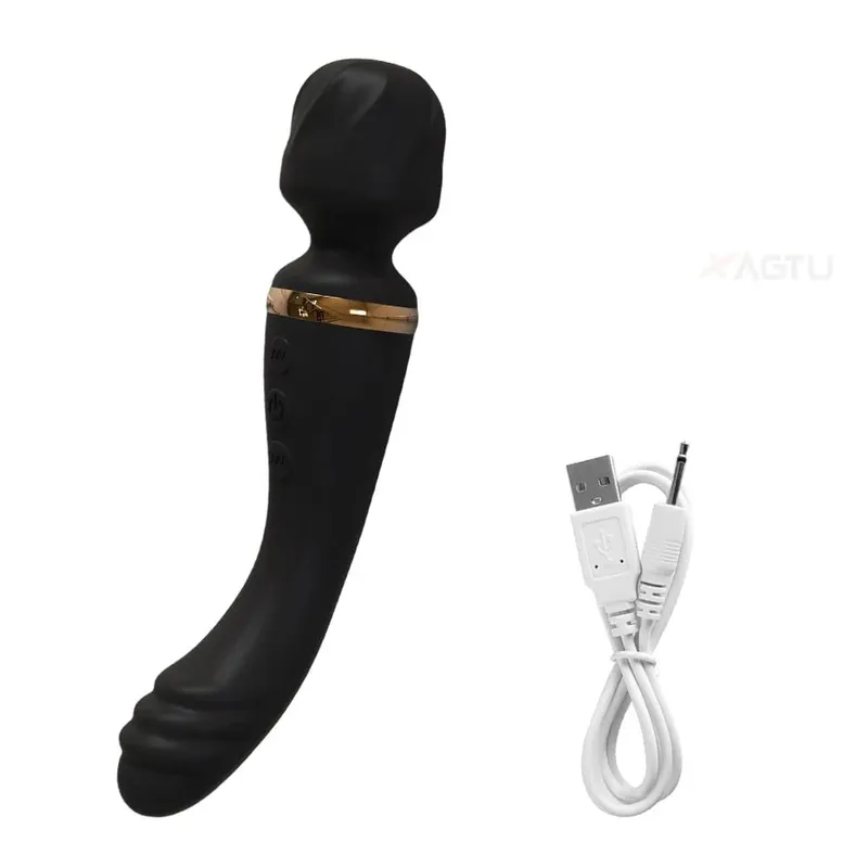 2 in 1 AV Wand Vibrator for Women Clit G-Spot Stimulator Nipples Breast Massager Female Masturbator Sex Toy for Women