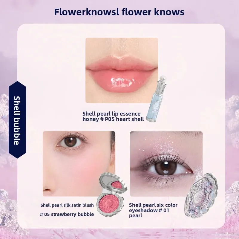Flowerknows make-up Dárkové sady Little Angel Bunny Zahradní mušle Šperky Glaze na rty Tvářenka Flower Know SWEETIE BEAR Blush korektor