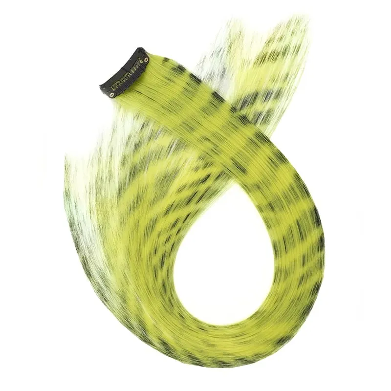 18 inch synthetic feather colored hair extensions with color integrated hair clips and wigs suitable for women's party outfits — image 18
