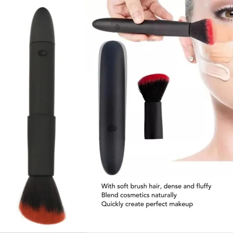 Elektrisk makeupbørste 10 gear genopladelig multifunktionel rødmebørste Ansigtsbørste Komfortabel blød til hjemmerejsemakeup