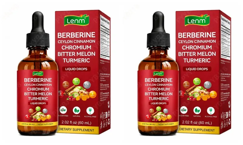 Berberine Liquid Drops Chromium & Ceylon Cinnamon Supports Vitality Metabolic Wellness Digestive Health Sugar-Free Non-GMO 60ml — image 8