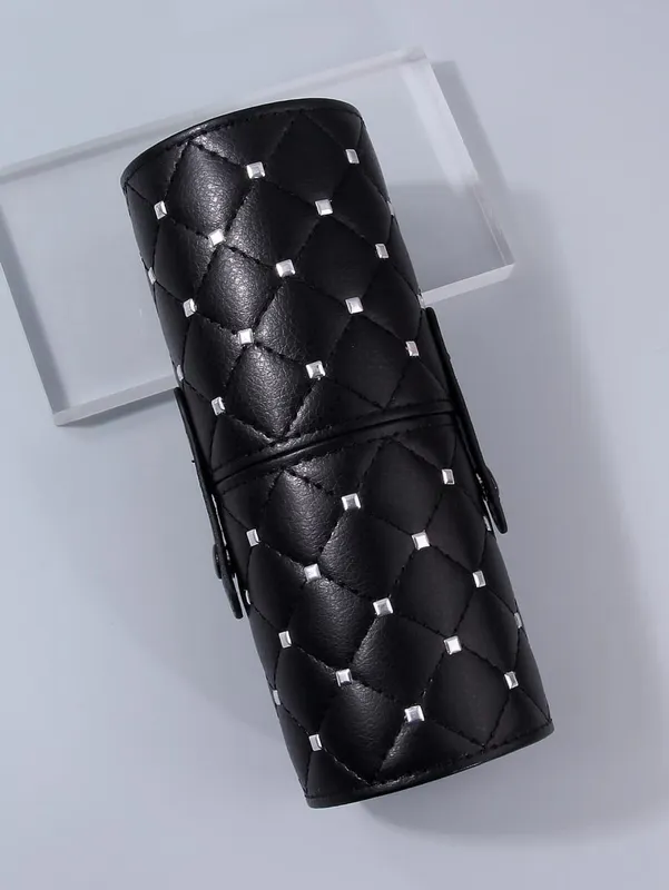 Rivet Cosmetic Storage Bags Waterproof Makeup Brushes Case Women Bag Portable Travel Brush Holder Pen Case Box — image 8