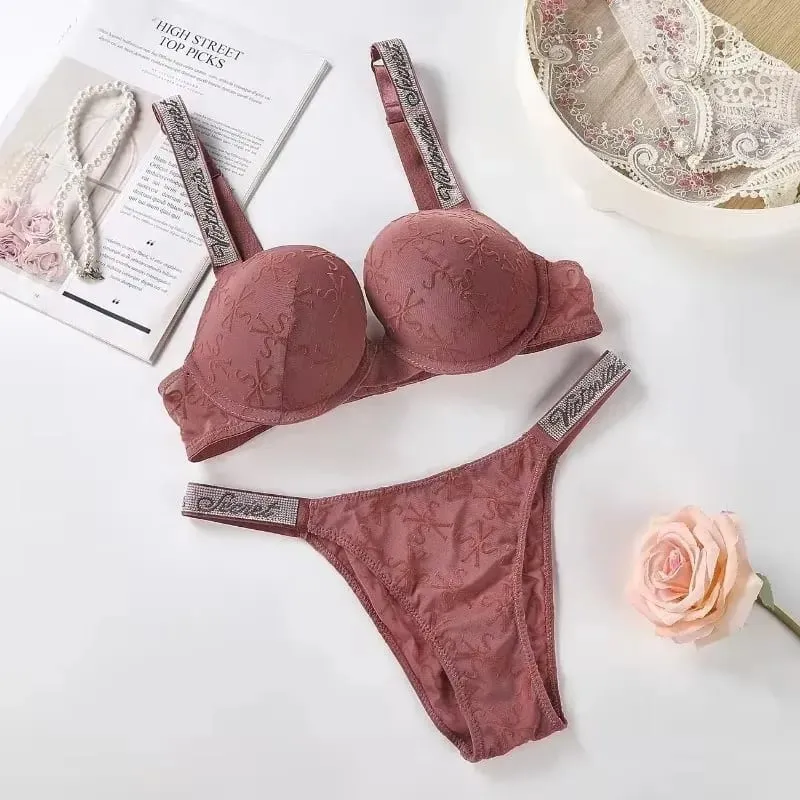 New Bra Panty Set Women Lace Push Up Bralette Seamless Comfortable Breathable Lingerie Home Wear Set Lingerie Set Underwear Set — image 6