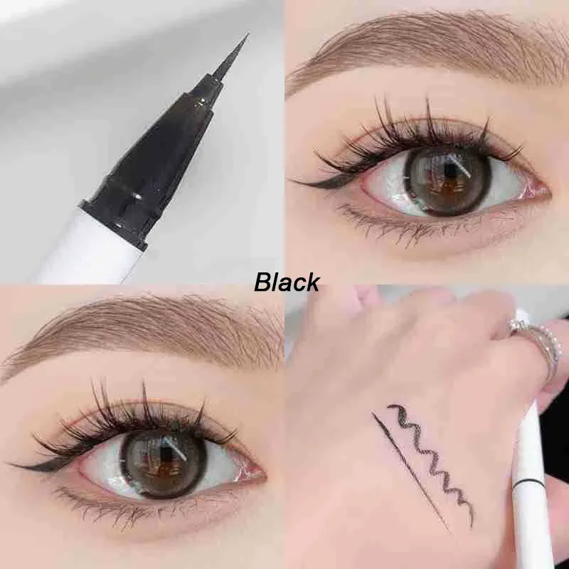 1PC White Liquid Eyeliner Pen Matte Black Long Lasting Waterproof Eye Liner Pencil Quick-drying Non-smudge Eye Makeup for Women — image 8