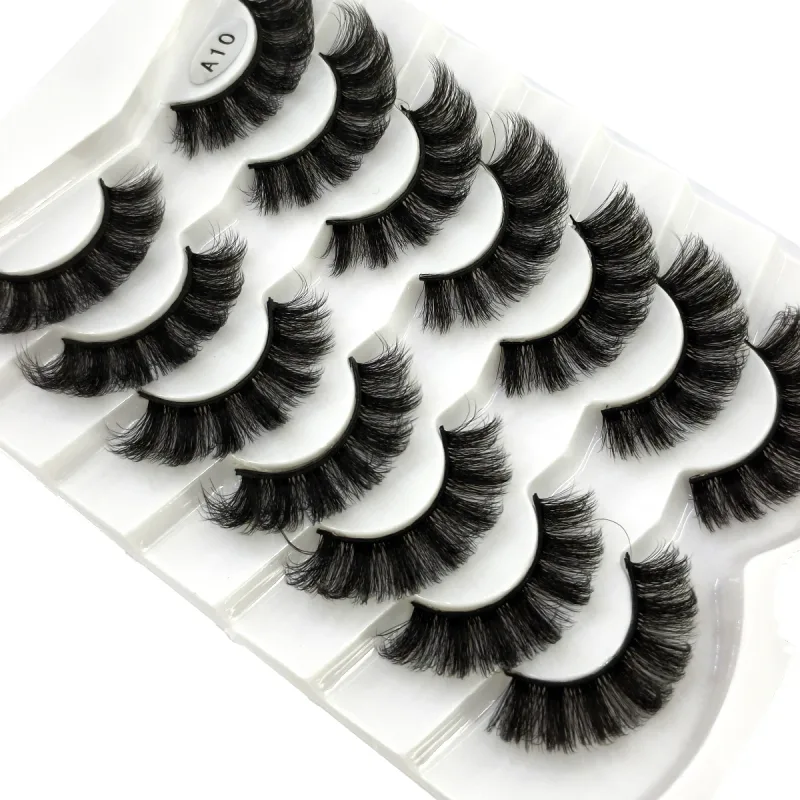 Fluffy Lashes Mink False EyelashesThick Cat Eye Makeup Long Natural Volume 3d Eyelashes Extension Wholesale Mink Eyelashes