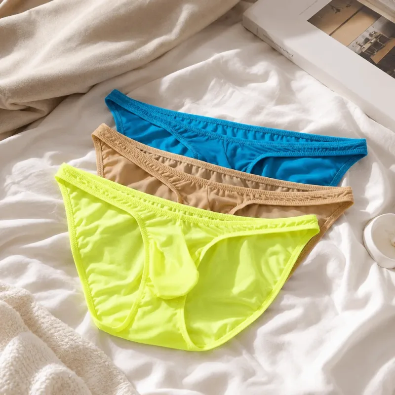 Nhanh Khô Cực Ice Silk Quần Đùi Thấp Eo Liền Mạch Quần Lót Nam Chữ U Quần Lót Lưới Quần Lót Du Lịch