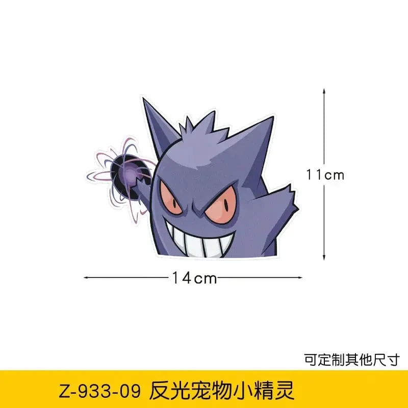 20 stile Pokemon bilklistermærker Anime figur Pikachu Gengar Eevee Charmander Sød tegneseriedukke Kreativt klistermærke Fødselsdagsgaver