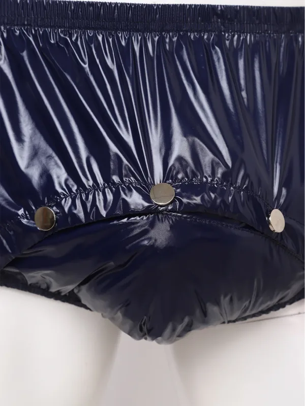 Wasserdichte Herren-Windelüberhose mit Druckknöpfen vorne, auslaufsichere, adaptive Unterwäsche-Shorts für ältere Menschen mit besonderen Bedürfnissen