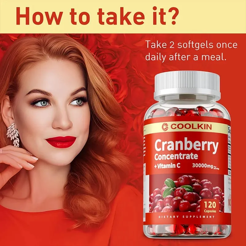 Kapsul Cranberry - Kecantikan dan Penjagaan Kulit Kesihatan Saluran Kencing Anti-penuaan Perlindungan Mata Meningkatkan Selera Makan — image 5